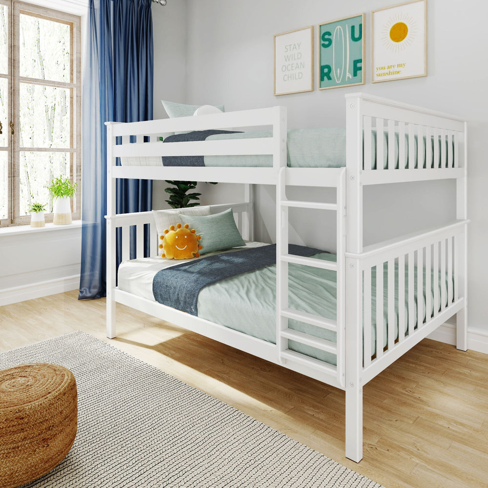 Max & Lily Queen Over Queen Bunk Bed White