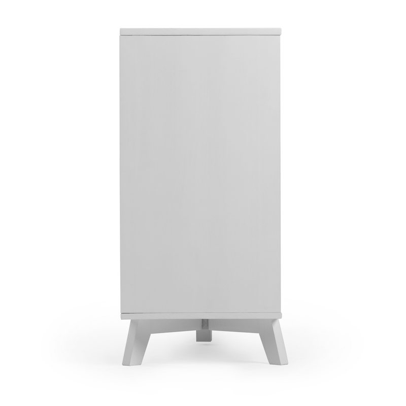 Max and Lily Scandinavian 6-Drawer Dresser in White