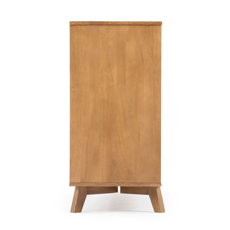 Max and Lily Scandinavian 6-Drawer Dresser in Pecan