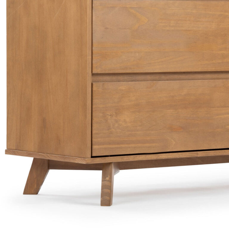 Max and Lily Scandinavian 6-Drawer Dresser in Pecan