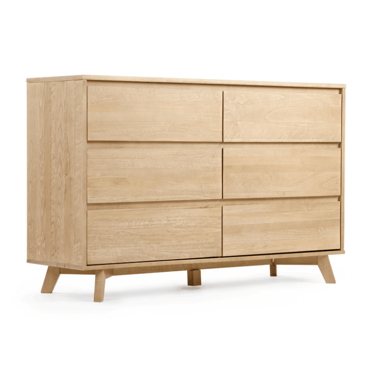 Max and Lily Scandinavian 6-Drawer Dresser in Blonde