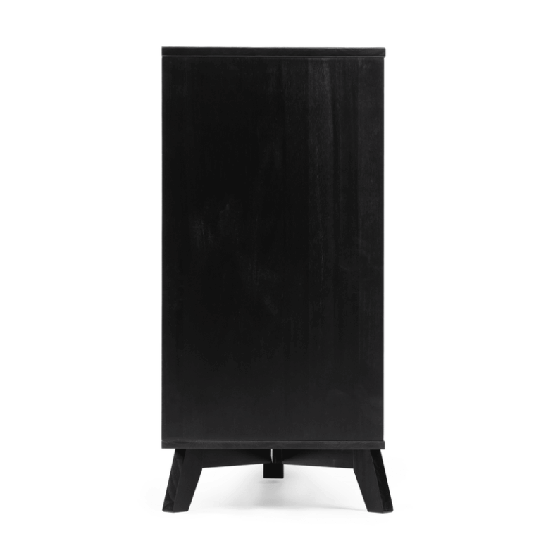 Max and Lily Scandinavian 6-Drawer Dresser in Black