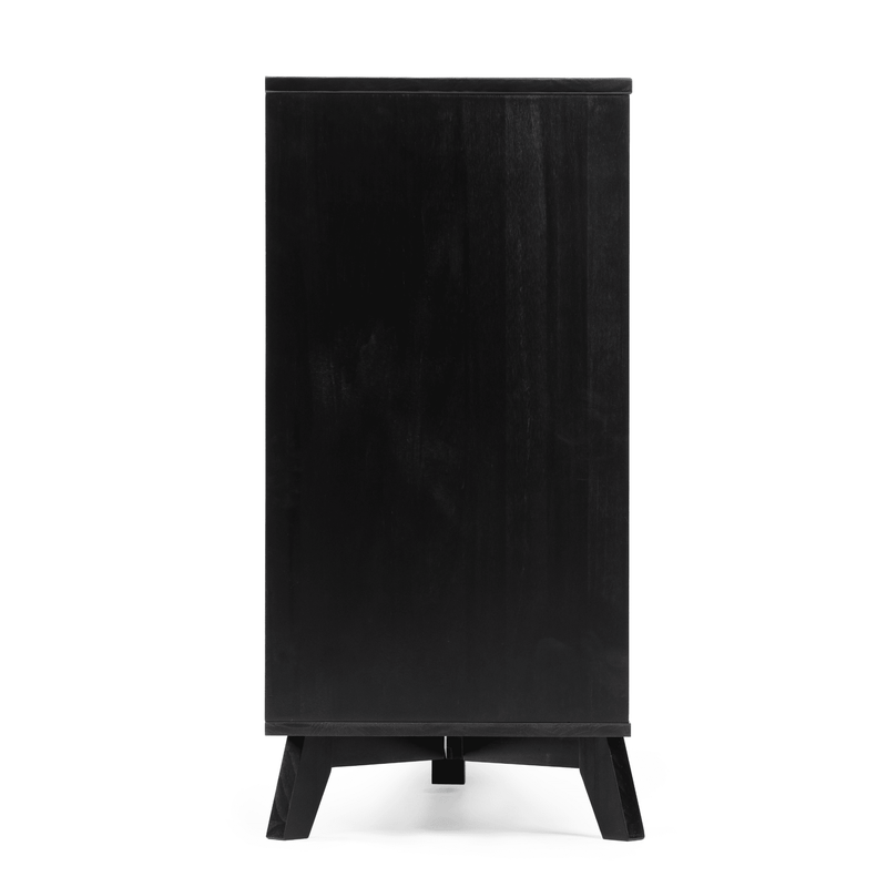 Max and Lily Scandinavian 6-Drawer Dresser in Black
