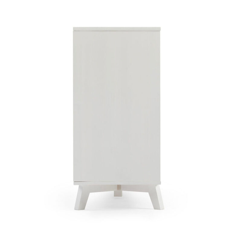 Max and Lily Scandinavian 6-Drawer Dresser in White and Blonde