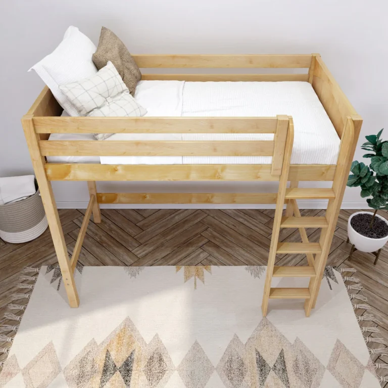 High-XL-Loft-Bed-Natural-Panel-Lifestyle-Straight-Ladder-Top High XL Loft Bed Natural Panel Lifestyle Straight Ladder Top