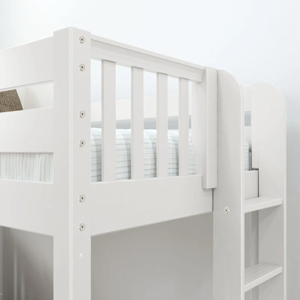 High XL Loft Bed White Slat Details
