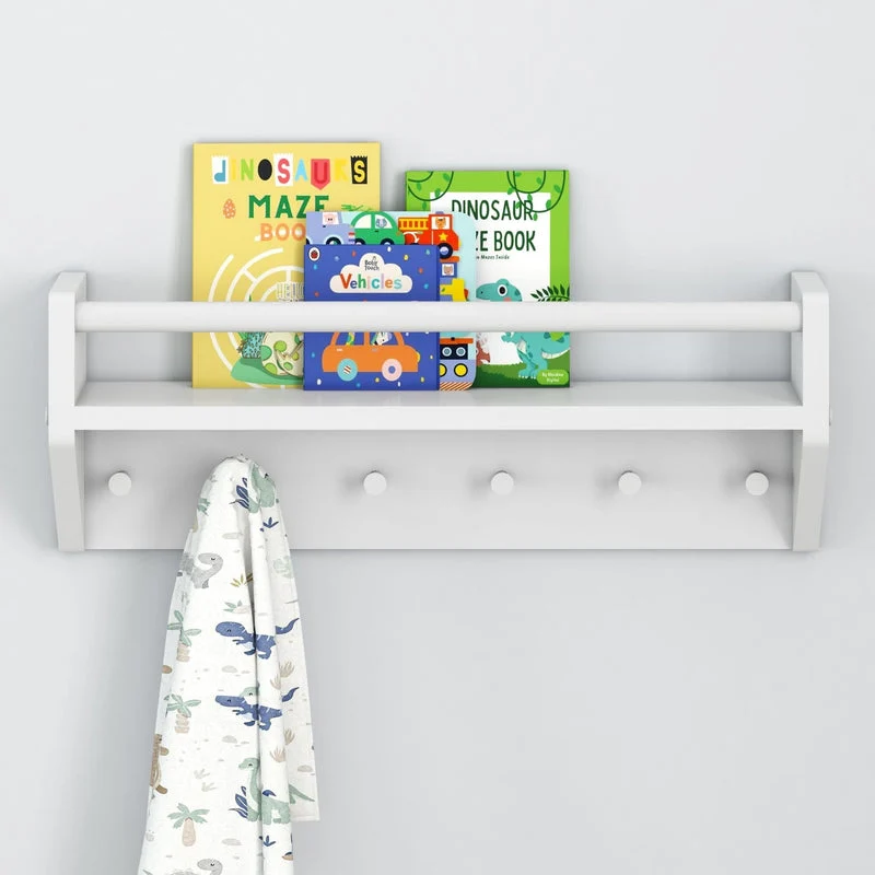 Max and Lily Wall Shelf With Pegs