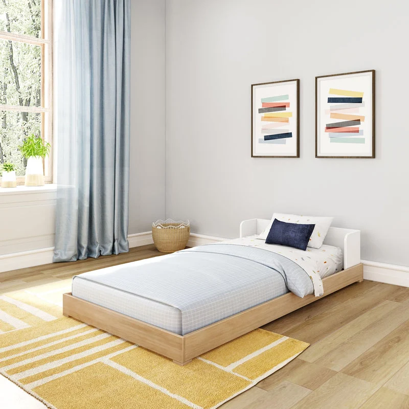 Max and Lily Mid-Century Modern Twin Floor Bed