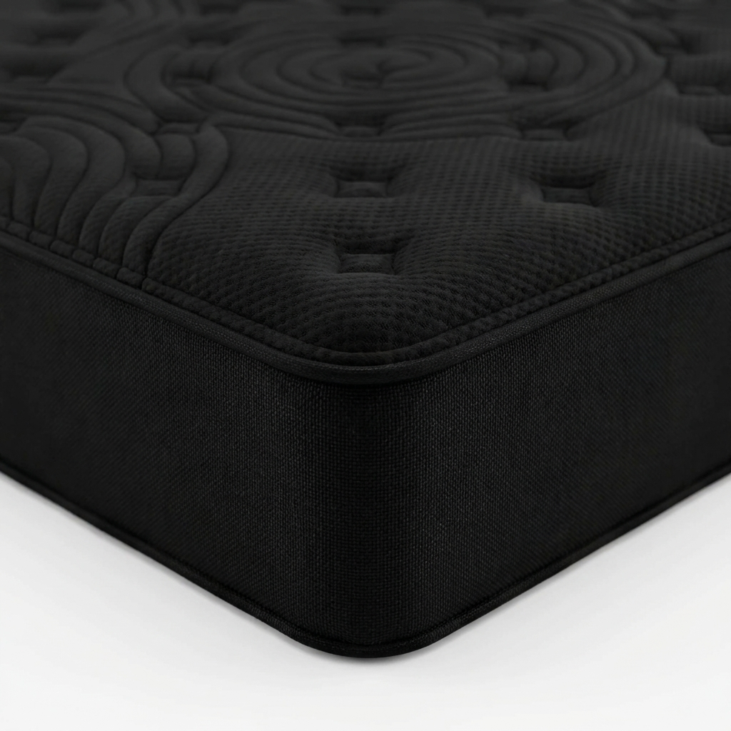 bedsmart-genesis-noir-mattress-fabric-closeup Genesis Noir cool-touch quilted fabric close-up