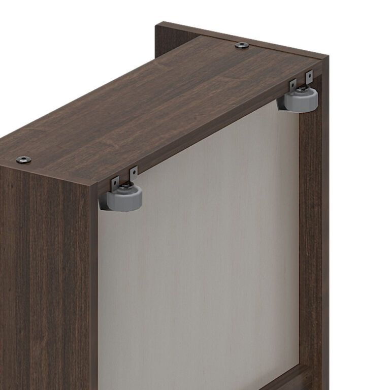 Max And Lily 2 Under Bed Storage Drawers Walnut Caster Wheels Detail Max and Lily 2 Under bed Storage Drawers in Walnut - underside close-up showing the smooth-rolling caster wheels mounted to the drawer base