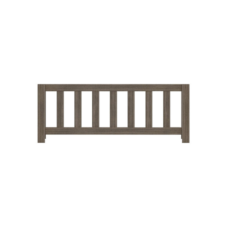 Max and Lily Add on Safety Guard Rail in Clay - front view of the slatted safety rail against a white background.
