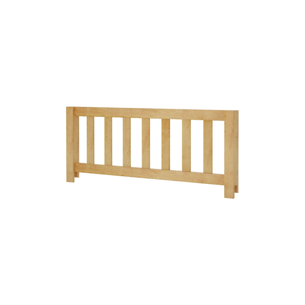 Max and Lily Add on Safety Guard Rail in Natural - front view of the slatted wood rail on a white background