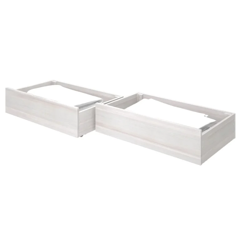 Max And Lily Modern Farmhouse 2 Under Bed Storage Drawers Storage Drawers 1 Max and Lily Modern Farmhouse 2 Under bed Storage Drawers - angled studio view of the two wooden storage drawers