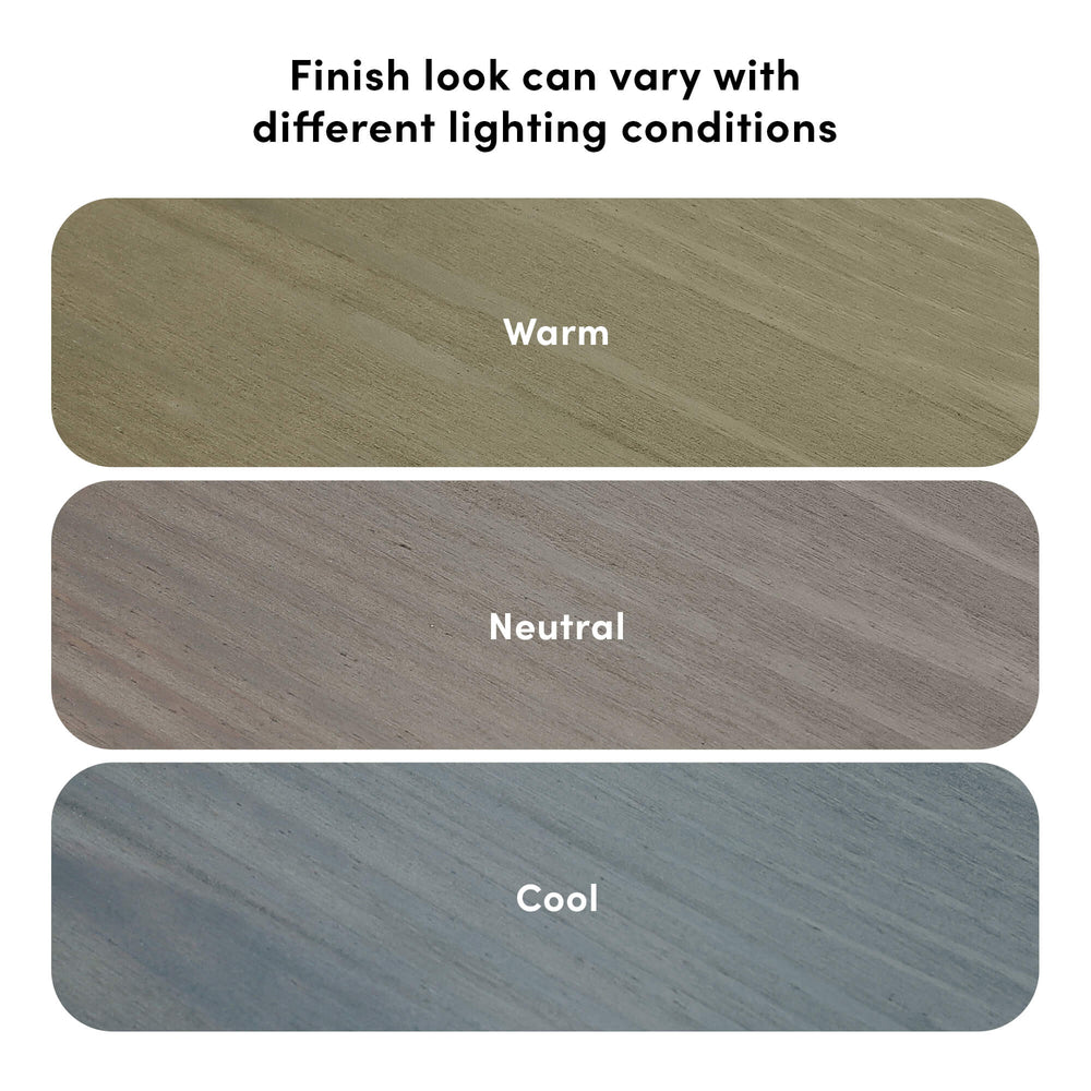 Max And Lily Modern Farmhouse Twin Low Loft Driftwood Finish Comparison Max and Lily Modern Farmhouse Twin Low Loft in Driftwood - wood finish shown under warm, neutral and cool lighting conditions.