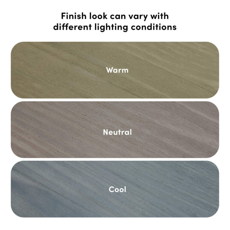 Max And Lily Modern Farmhouse Twin Panel Bed Driftwood Finish Comparison Max and Lily Modern Farmhouse Twin Panel Bed in Driftwood - wood finish swatches showing warm, neutral, and cool tones under different lighting