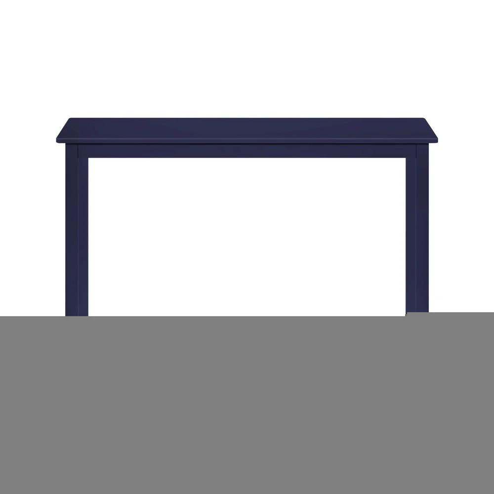 Max and Lily Writing Desk in Blue - front view of the desk on a plain white background.