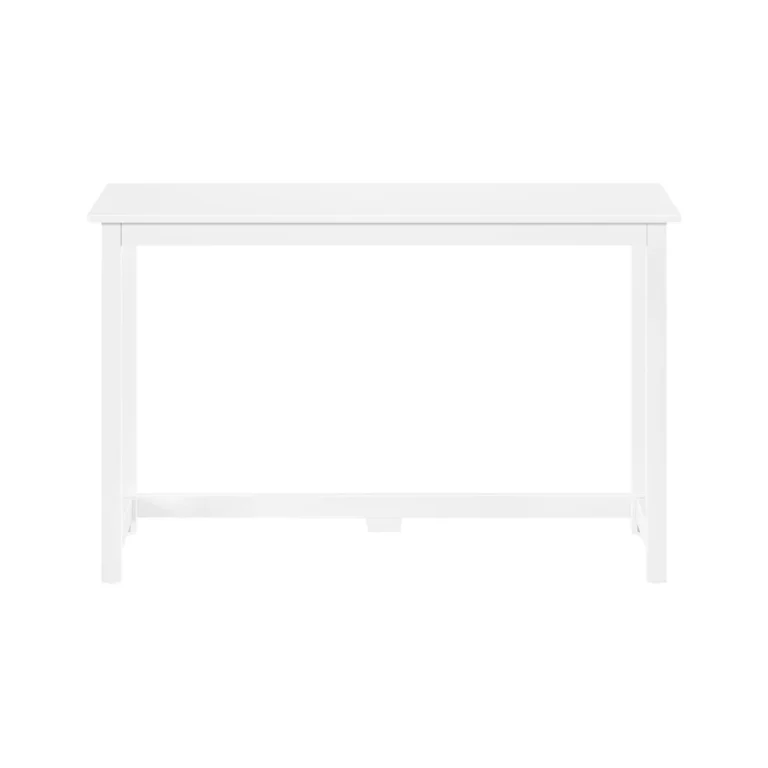 Max and Lily Writing Desk in White - front view of the desk on a plain white background