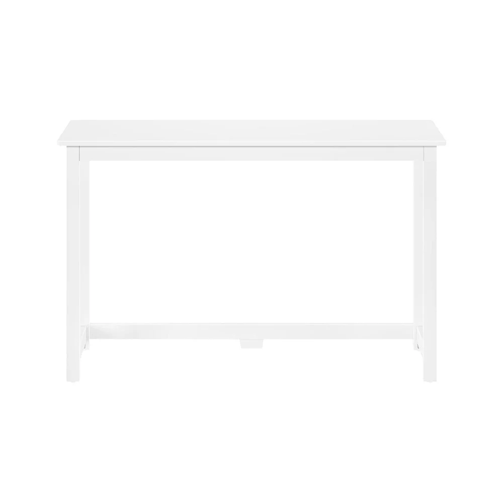 Max and Lily Writing Desk in White - front view of the desk on a plain white background