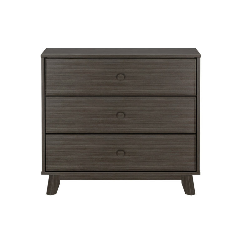 Max Lily Classic 3 Drawer Dresser Clay Front View Max & Lily Classic 3 Drawer Dresser in Clay - front studio view on a white background showing three drawers with round knobs.