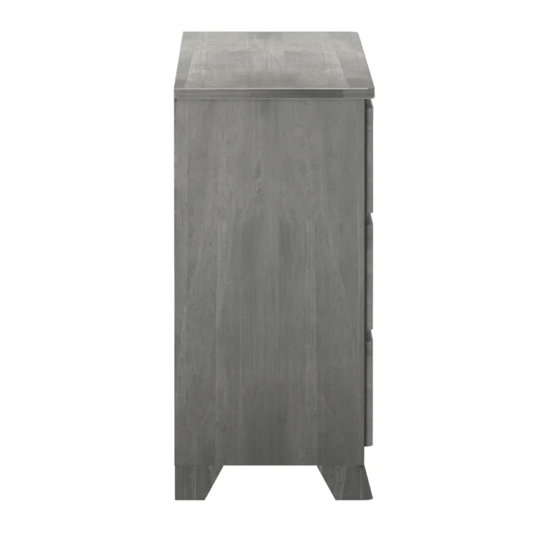 Max Lily Modern Farmhouse 6 Drawer Dresser Driftwood Side View Max & Lily Modern Farmhouse 6 Drawer Dresser in Driftwood - side profile view on a white background.