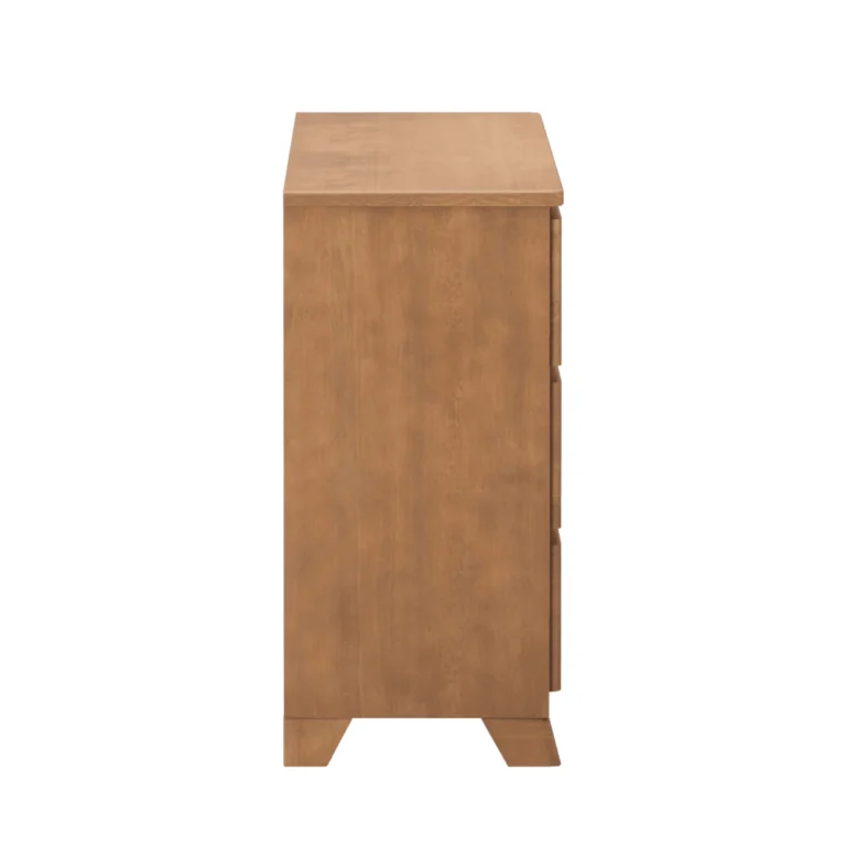 Max Lily Modern Farmhouse 6 Drawer Dresser Pecan Side View Max & Lily Modern Farmhouse 6 Drawer Dresser in Pecan - side profile view on a white background.