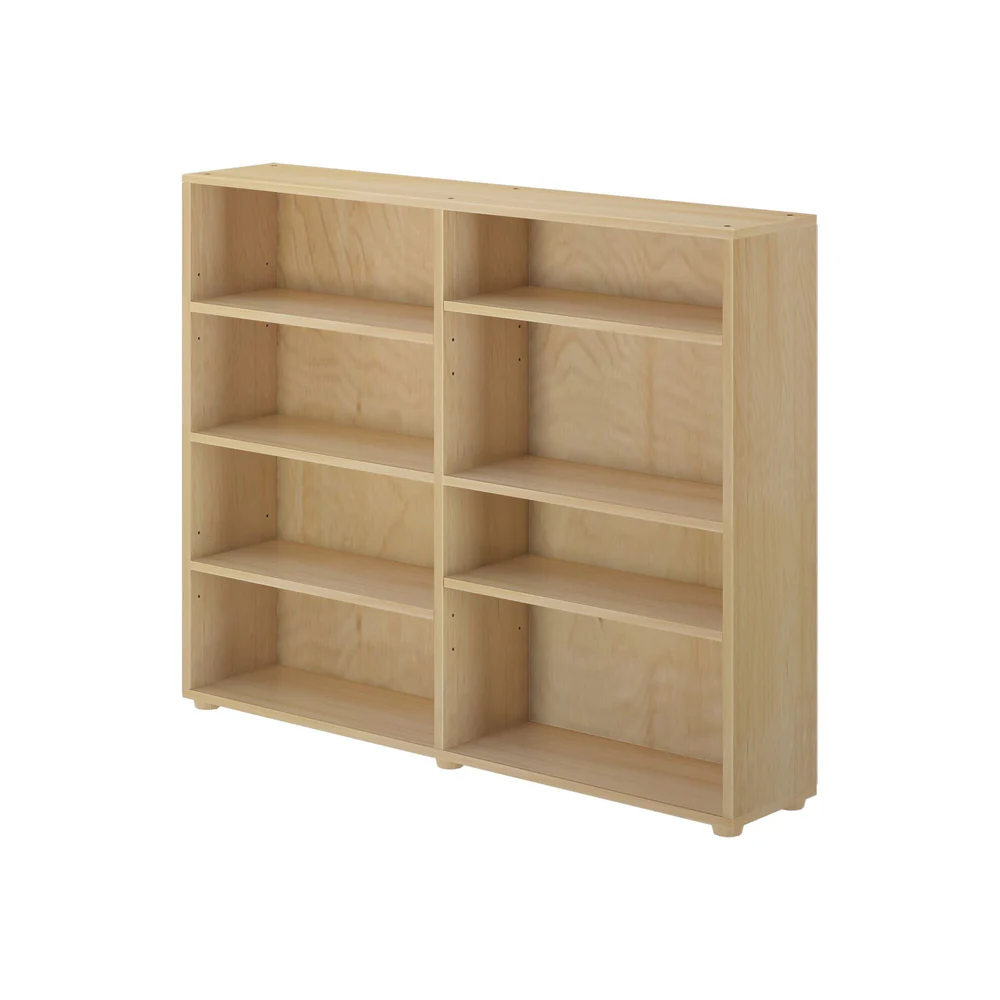 Maxtrix 8 Shelf Bookcase Natural Angle View 5 Maxtrix 8 Shelf Bookcase in Natural - angled view from the opposite side showing the solid wood frame and shelves