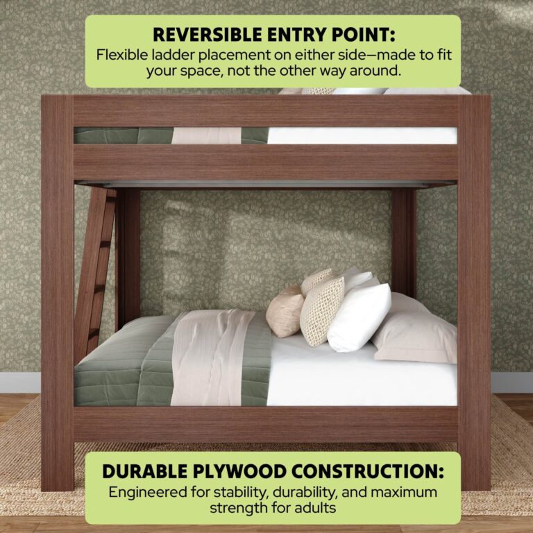 Olympic King Over King Bunk Bed – Embossed Brown 12 Olympic King Over King Bunk Bed in Embossed Brown