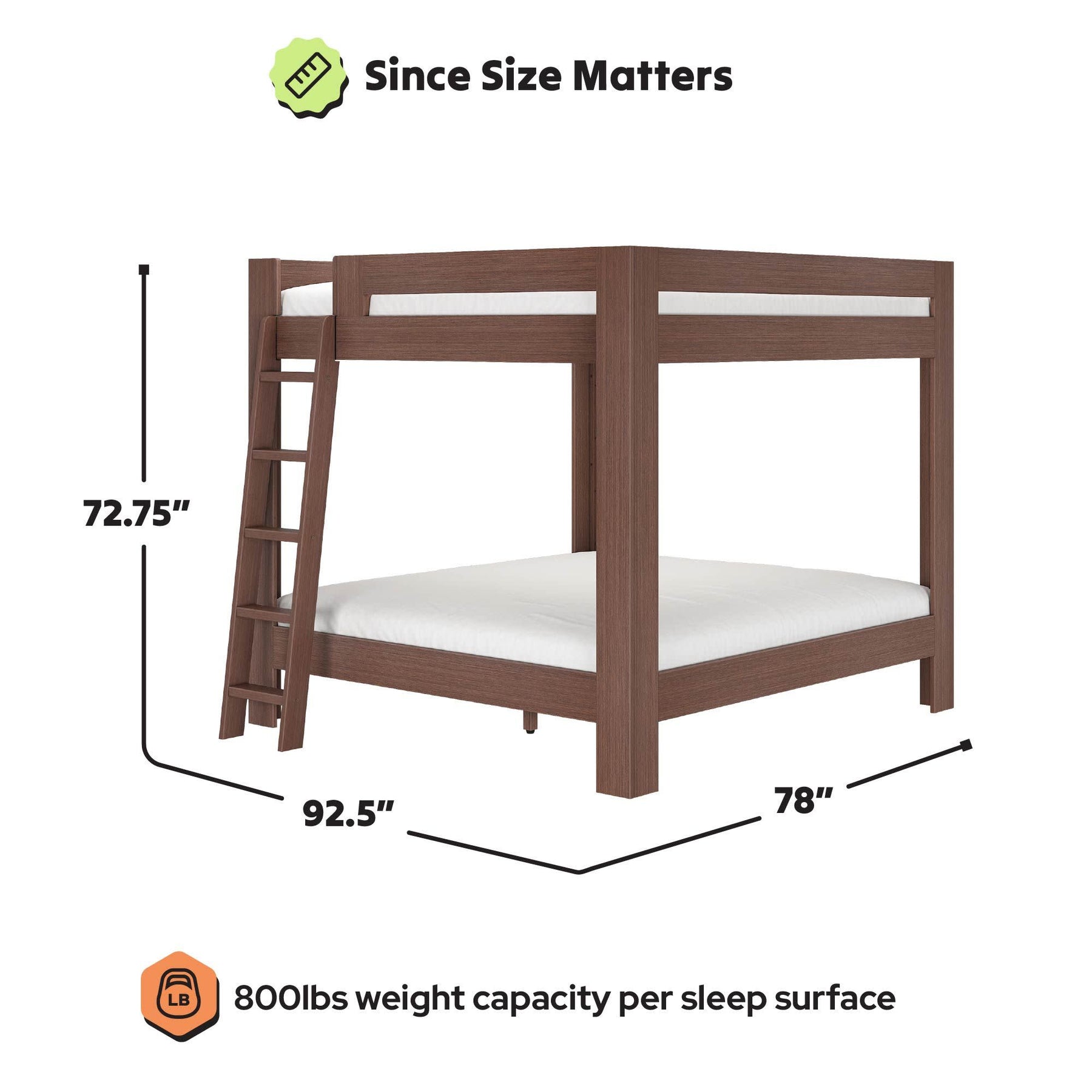 Olympic King Over King Bunk Bed – Embossed Brown 21 Olympic King Over King Bunk Bed in Embossed Brown