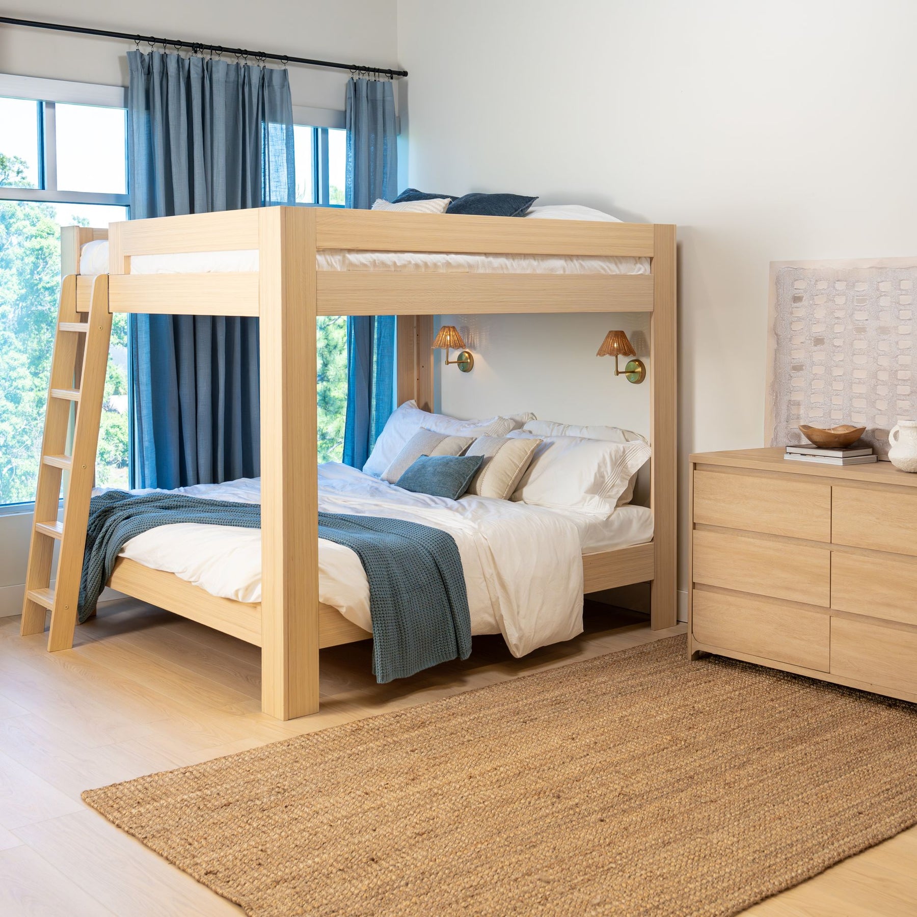 Olympic King Over King Bunk Bed – Embossed Natural 32 Olympic King Over King Bunk Bed in Embossed Natural