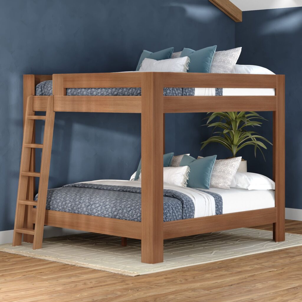 Olympic King Over King Bunk Bed in Embossed Pecan