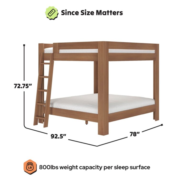 Olympic King Over King Bunk Bed – Embossed Pecan 9 Olympic King Over King Bunk Bed in Embossed Pecan