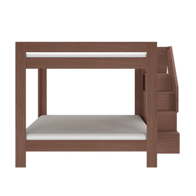 Olympic King Over King Bunk Bed with Stairs – Embossed Brown 14 Olympic King Over King Bunk Bed with Stairs in Embossed Brown