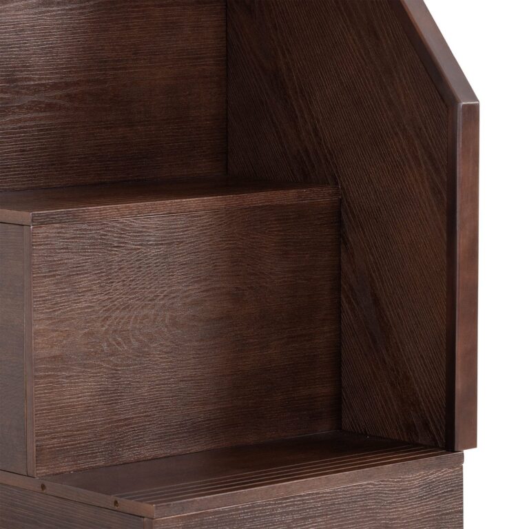 Olympic King Over King Bunk Bed with Stairs – Embossed Brown 18 Olympic King Over King Bunk Bed with Stairs in Embossed Brown
