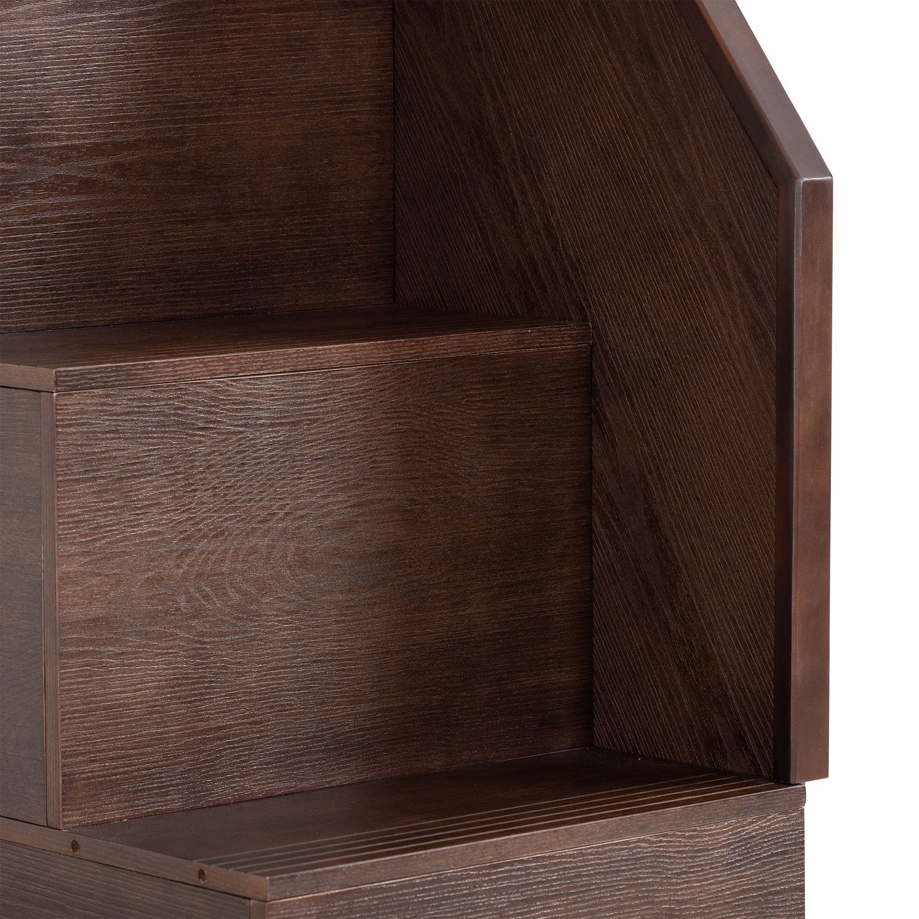 Olympic King Over King Bunk Bed with Stairs in Embossed Brown