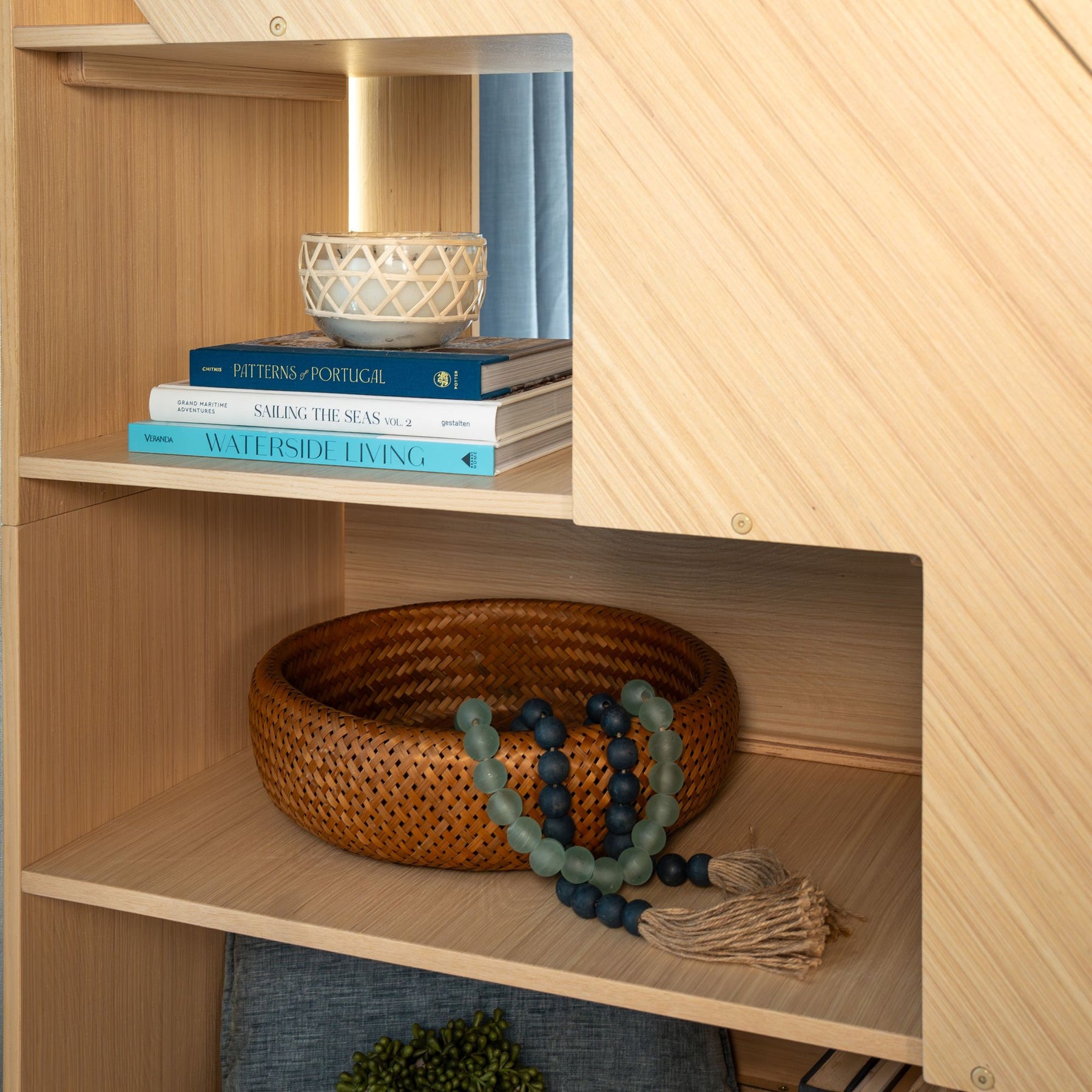 Olympic King Over King Bunk Bed with Stairs in Embossed Natural