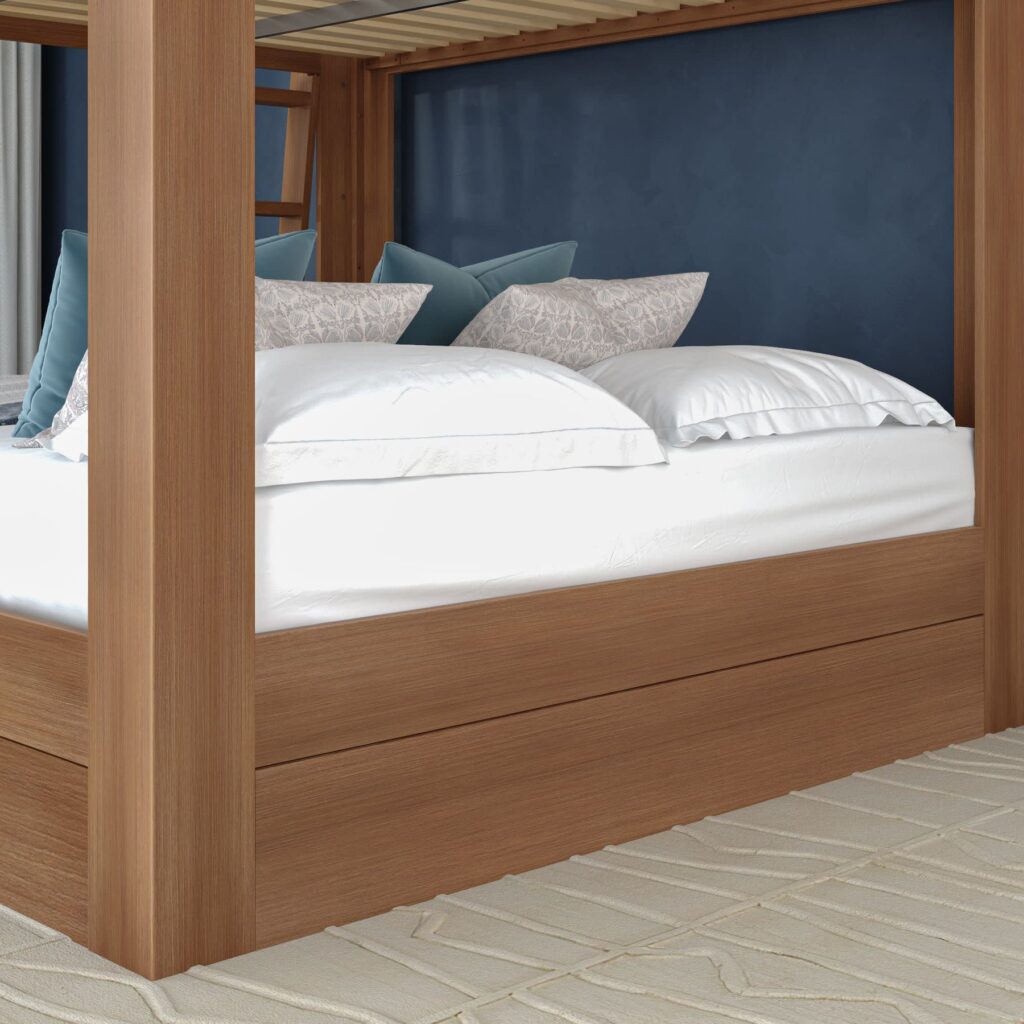 Olympic King Vanity Panel - End in Embossed Pecan