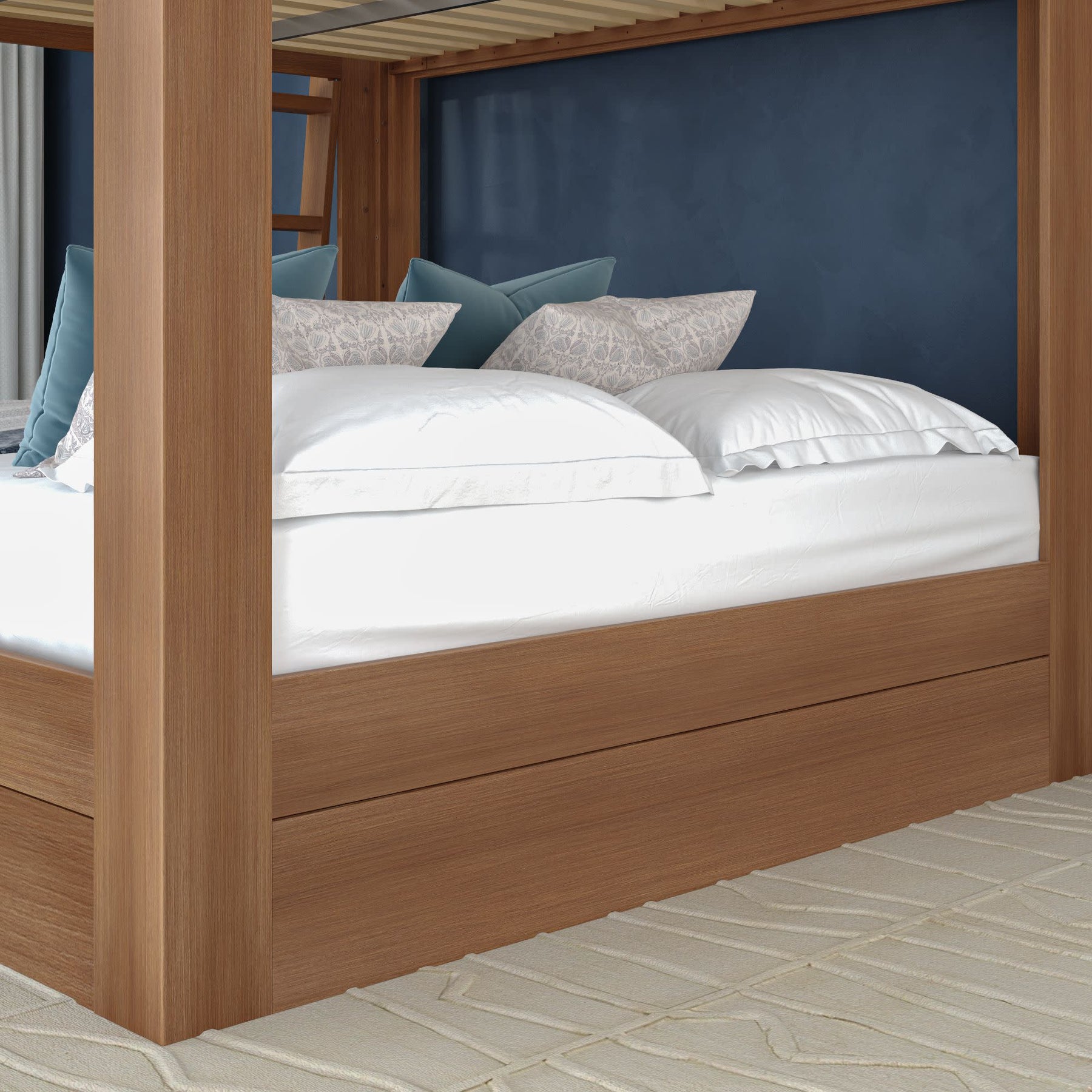Olympic King Vanity Panel - End in Embossed Pecan