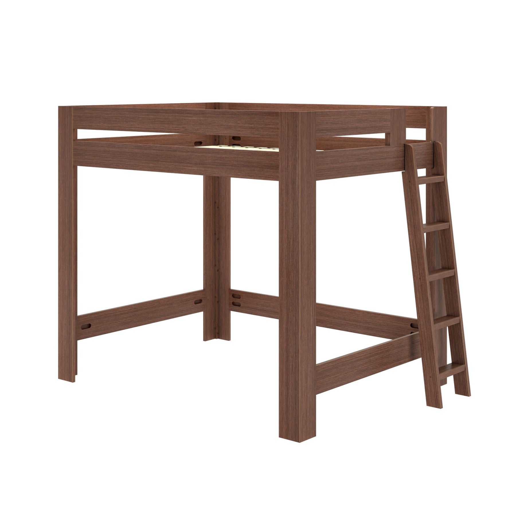Olympic Queen Loft Bed in Embossed Brown