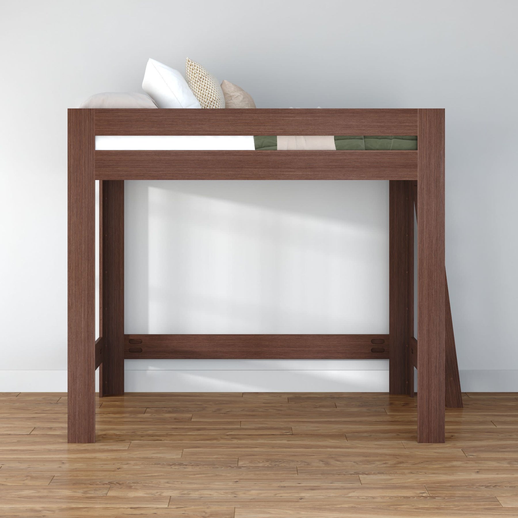 Olympic Queen Loft Bed in Embossed Brown