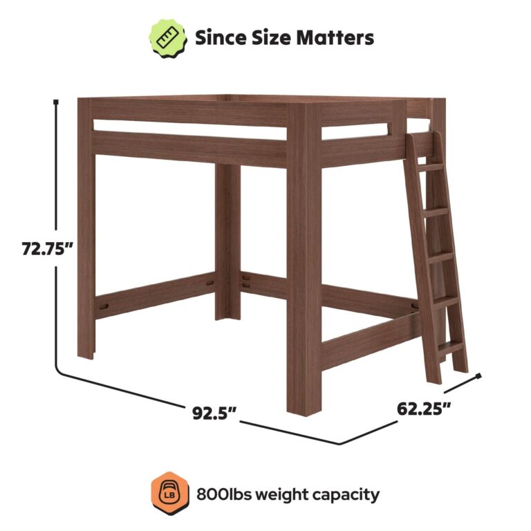 Olympic Queen Loft Bed – Embossed Brown 15 Olympic Queen Loft Bed in Embossed Brown