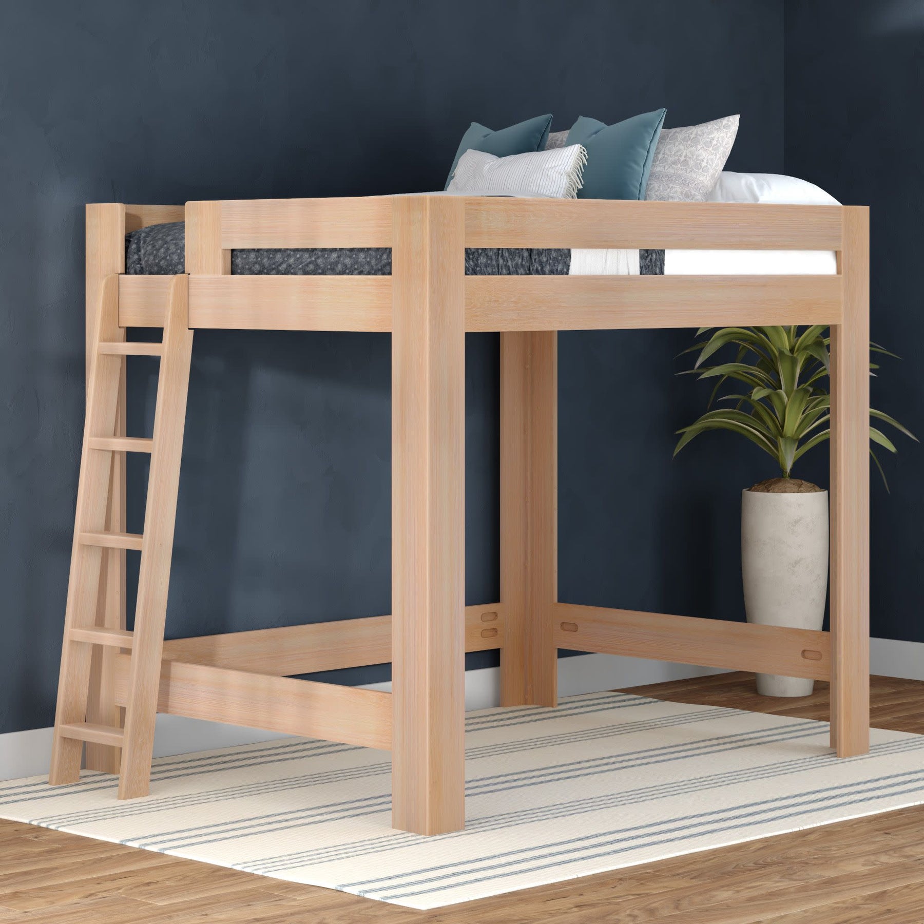 Olympic Queen Loft Bed in Embossed Natural