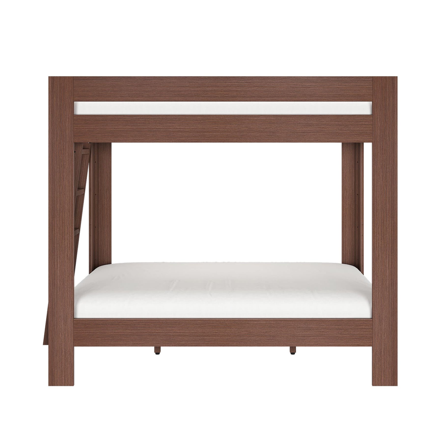 Olympic Queen Over Queen Bunk Bed in Embossed Brown