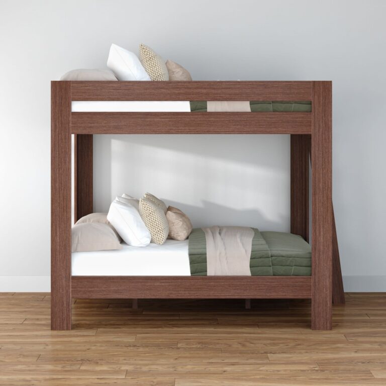 Olympic Queen Over Queen Bunk Bed – Embossed Brown 21 Olympic Queen Over Queen Bunk Bed in Embossed Brown