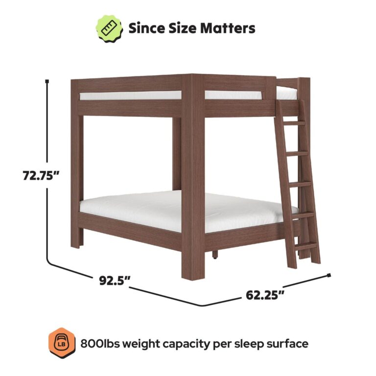 Olympic Queen Over Queen Bunk Bed – Embossed Brown 23 Olympic Queen Over Queen Bunk Bed in Embossed Brown