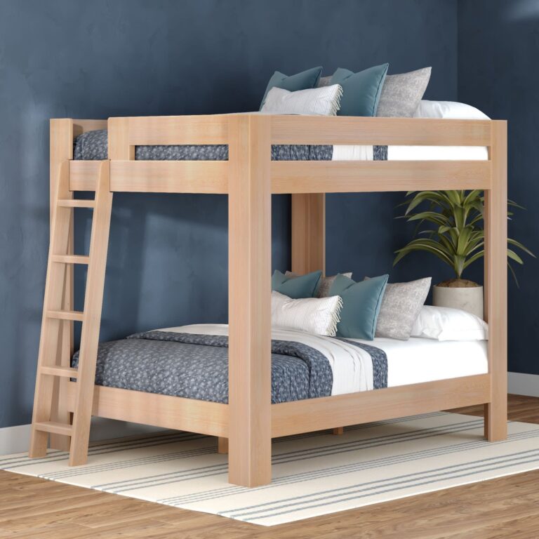 Olympic Queen Over Queen Bunk Bed – Embossed Natural 25 Olympic Queen Over Queen Bunk Bed in Embossed Natural