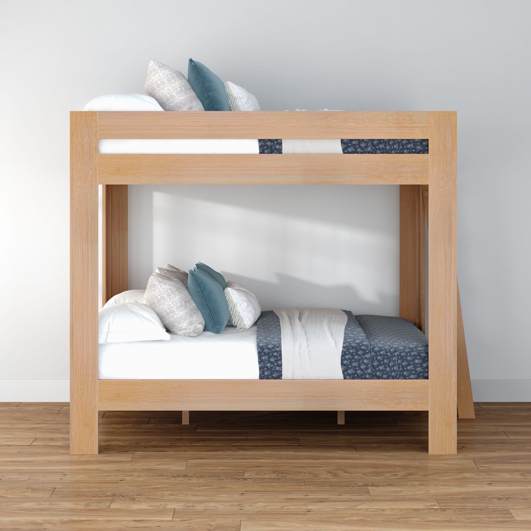 Olympic Queen Over Queen Bunk Bed in Embossed Natural