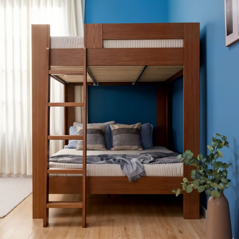 Olympic Queen Over Queen Bunk Bed – Embossed Pecan 5 Olympic Queen Over Queen Bunk Bed in Embossed Pecan
