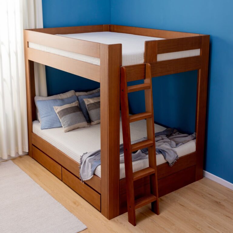 Olympic Queen Over Queen Bunk Bed – Embossed Pecan 12 Olympic Queen Over Queen Bunk Bed in Embossed Pecan