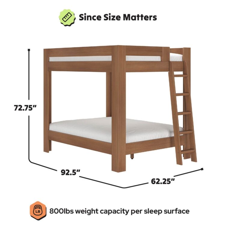 Olympic Queen Over Queen Bunk Bed – Embossed Pecan 13 Olympic Queen Over Queen Bunk Bed in Embossed Pecan