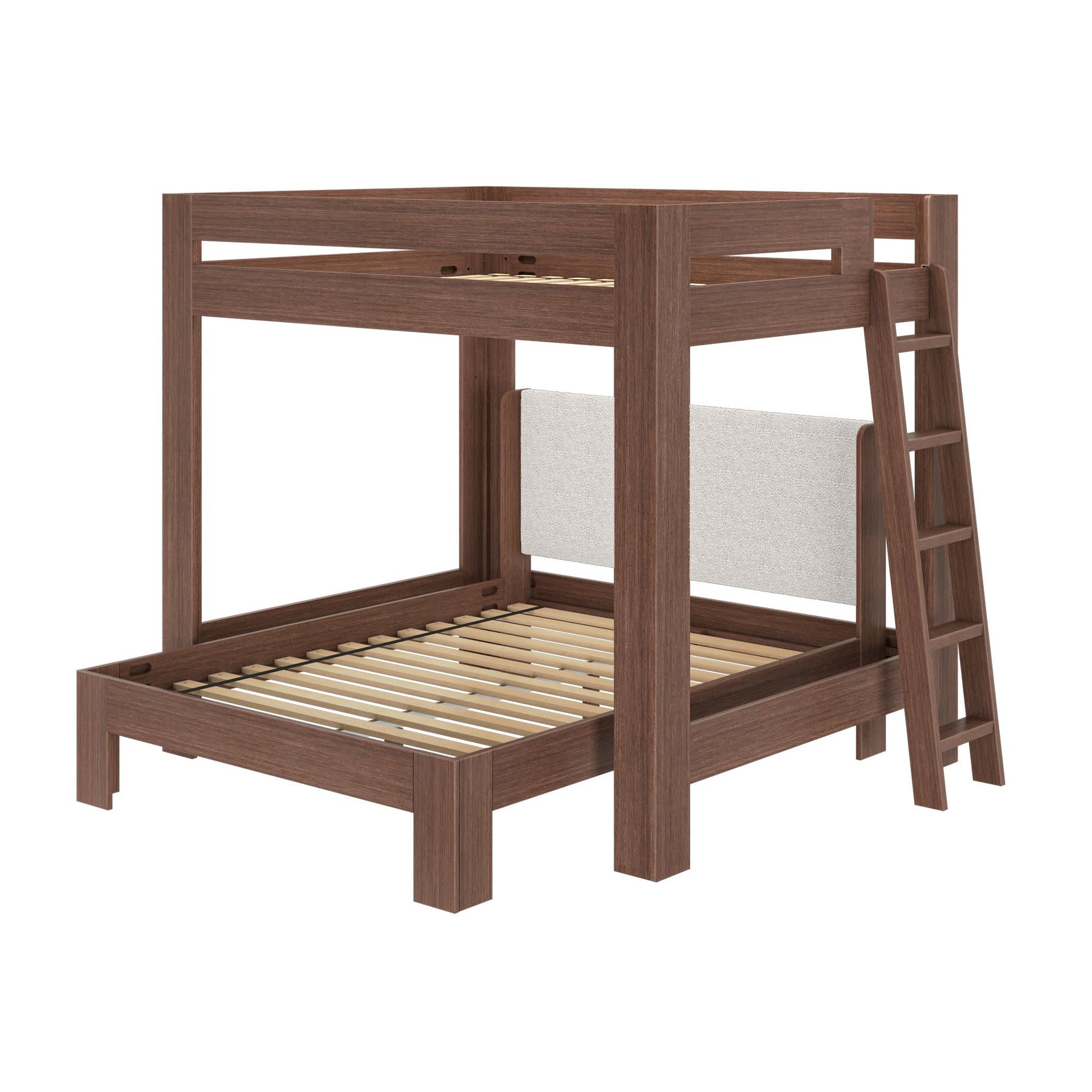 Olympic Queen Over Queen L-Shaped Bunk Bed – Embossed Brown 13 Olympic Queen Over Queen L-Shaped Bunk Bed in Embossed Brown
